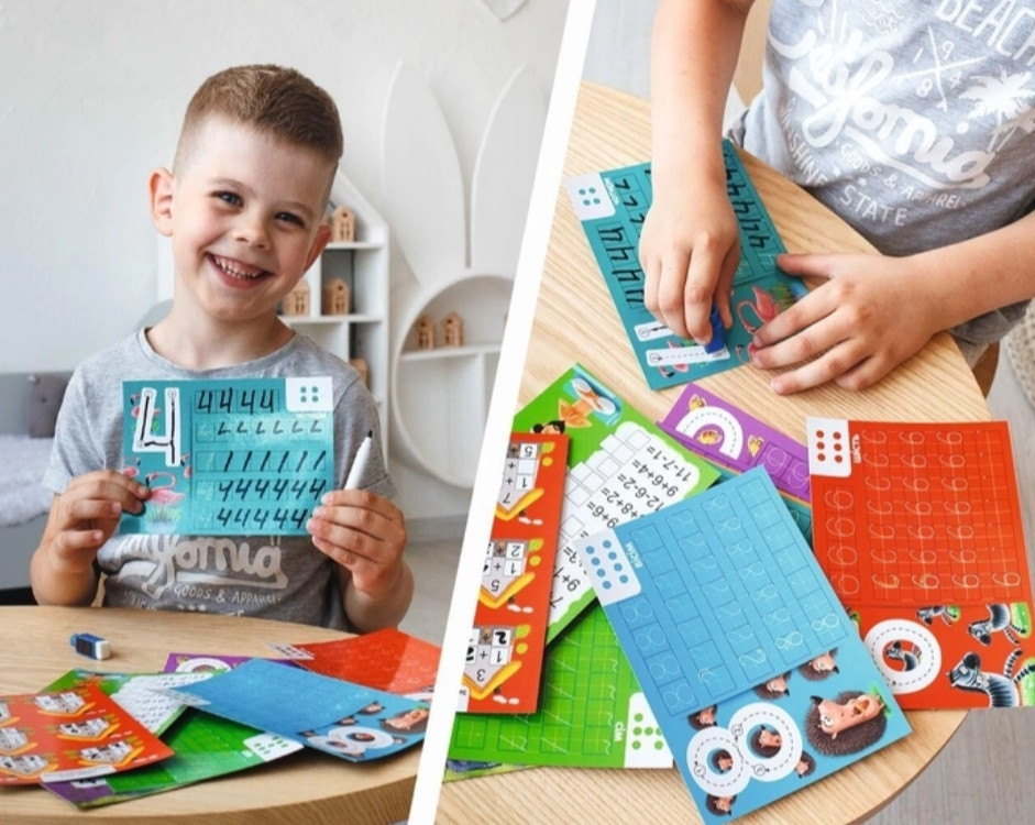 Игра с маркером Vladi Toys Пиши и вытирай Цифры (укр) Киев - изображение 4