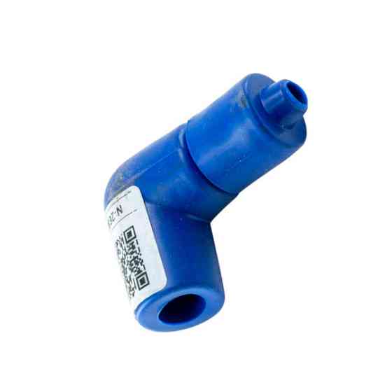 Наконечник 90 (2т) Г-образный силикон синий свечи Мукачево