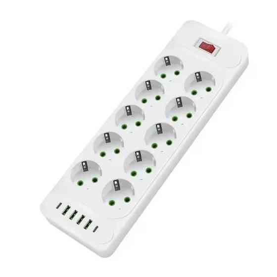 Мережевий фільтр F35U 4 USB + 2 Tupe-C +10 розеток, білий Кам'янець-Подільський