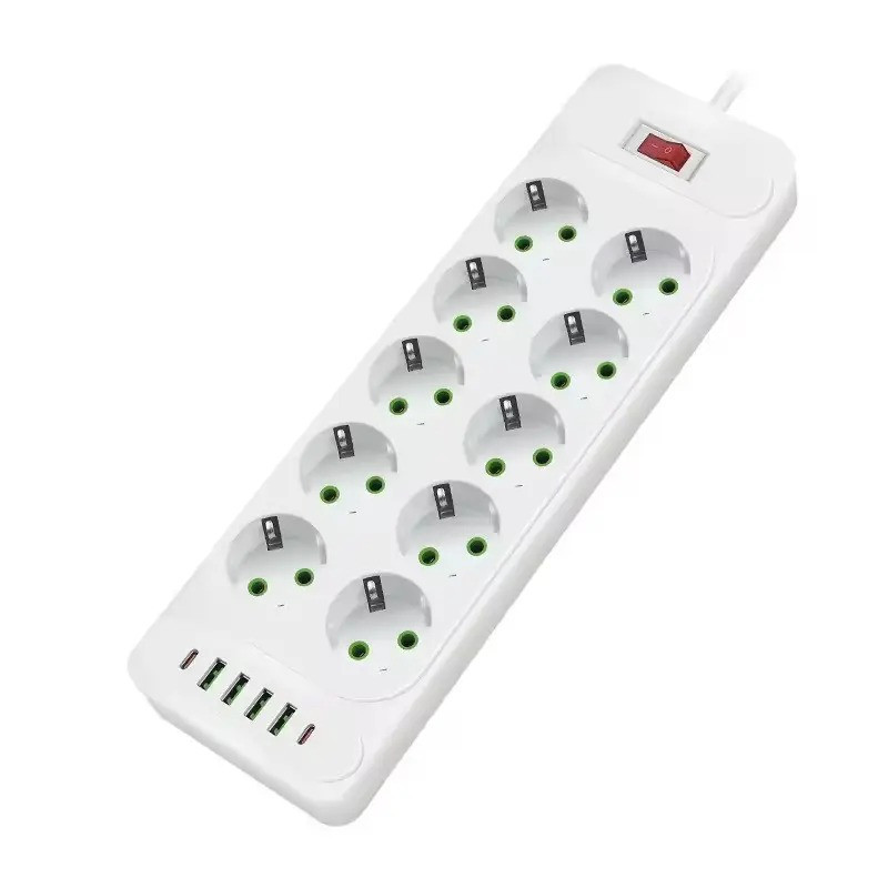 Мережевий фільтр F35U 4 USB + 2 Tupe-C +10 розеток, білий Кам'янець-Подільський - фото 1