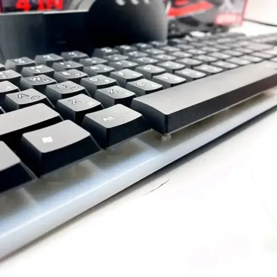 Игровой комплект клавиатура и мышь наушники коврик 4в1 Linmoni TF-400 Kit с RGB подсветкой для геймеров Коломия