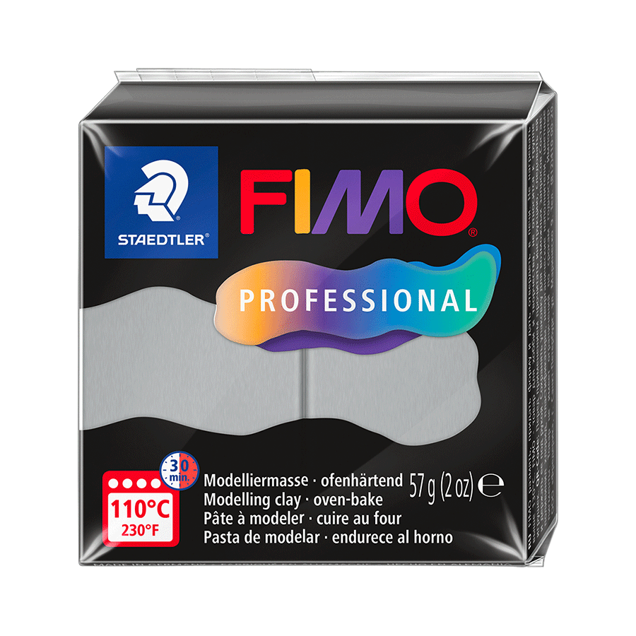 Пластика Professional средней мягкости 57г Fimo Серый 57г 80 Київ - фото 1
