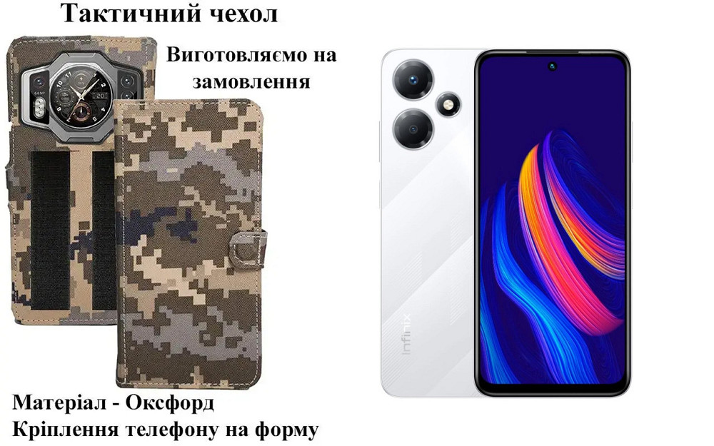 Тактичний чохол для Honor Magic4 Pro, кріпиться до спорядження на липучці Київ - фото 1