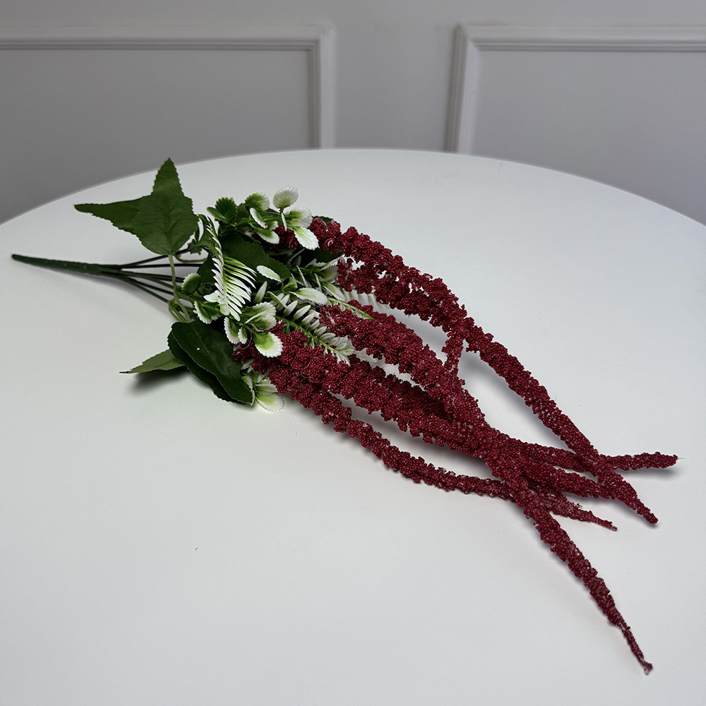 Ветка амаранта искусственная 5шт/уп. Цвет: красный UJ-25 Ивано-Франковск - изображение 1