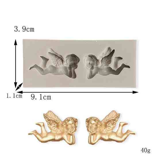 Молд силиконовый Ангелы 39 на 91 мм серый Киев