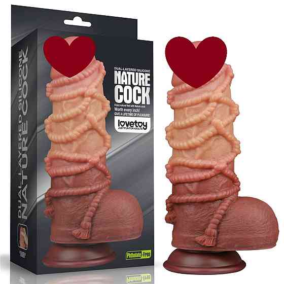 Фалоiмiтатор значного розмiру 9.5''DUAL LAYERED PLATINUM SILICONE Sex Aura Київ