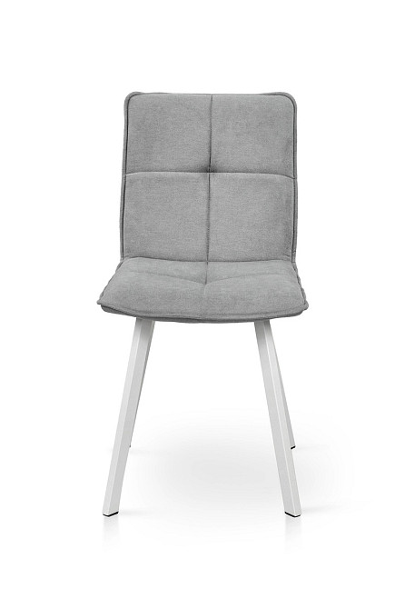 Стілець Тетріс, метал білий/ тканина світло сіра Киев - изображение 4