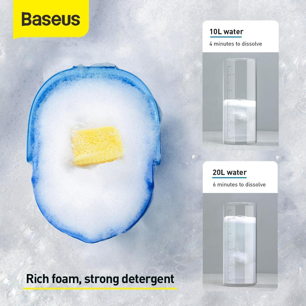 Набор для мойки автомобиля Baseus Effervescent ball for car washing CRPTQ-0V (губка + моющее 2 шт.) Николаев - изображение 6