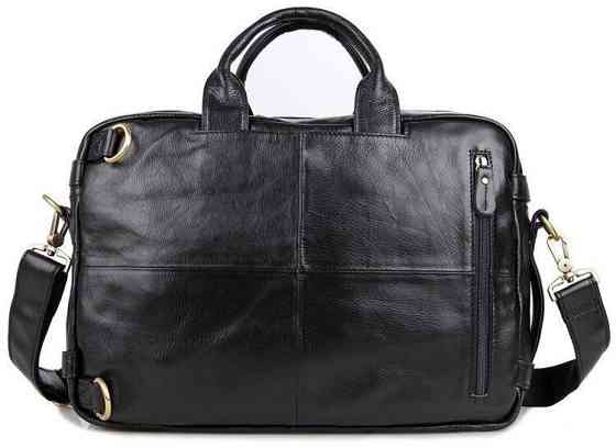 Сумка чоловіча Vintage 14219 трансформер Чорна Київ