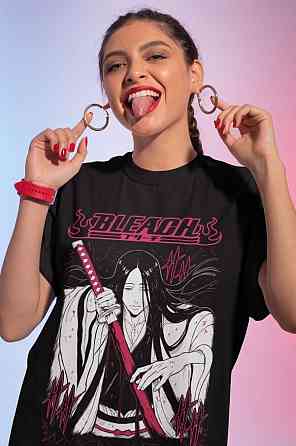 Футболка для мальчика аниме Блич оверсайз (рост от 165 до 180 ) Черний AnimeJ1201m Днепр