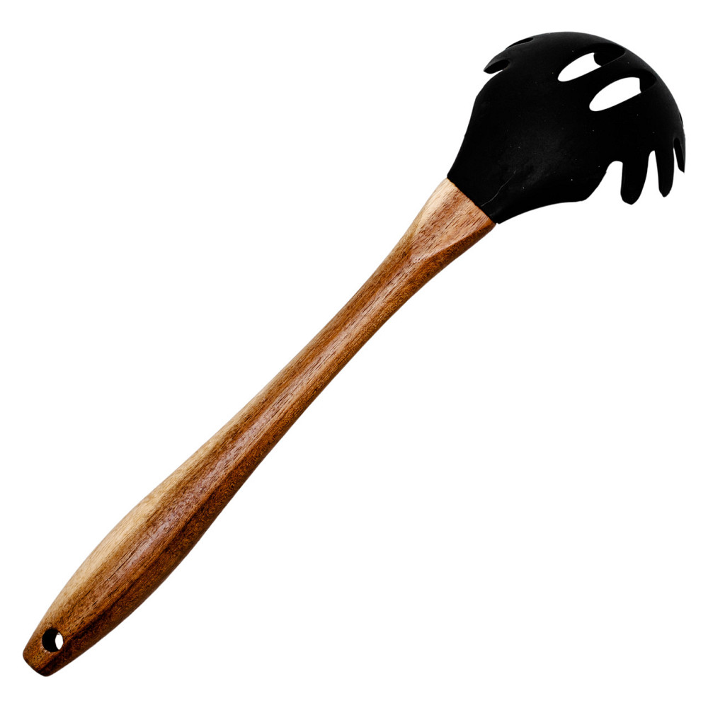 Ding Lanfang Силіконова ложка для спагетті з дерев'яною ручкою 30 (см) ложка для макаронів, пас Коломия - фото 3