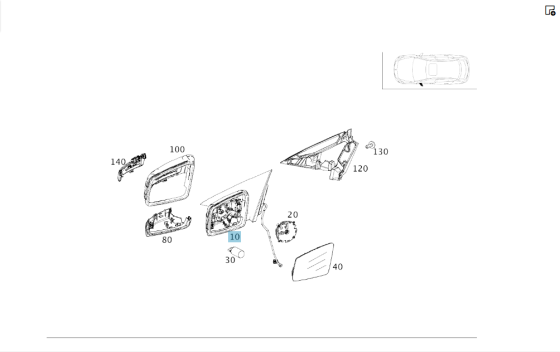 Mercedes-Benz  A1178100776 Рама лівого бічного дзеркала заднього виду CLA Shooting Brake X117 CLA C117 Одесса