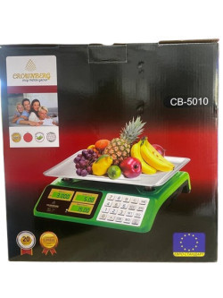 Электронные весы 50 кг 25×35 см СВ-5010 с LED-дисплеем, аккумулятором, металлические кнопки Одесса - изображение 3