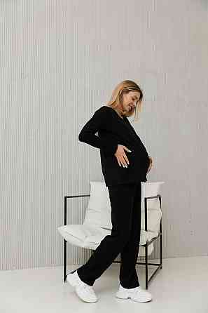 Костюм в рубчик для вагітних і годуючих демісезон Norwich Lullababe розмір L Чорний Кривий Ріг