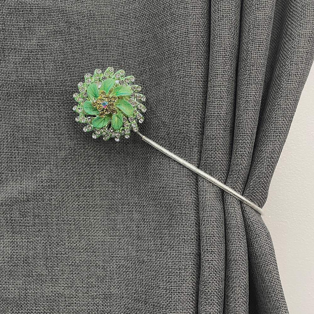 Магніти для штор та гардин "Flowers" набір 2 шт М'ятний (81-223) Київ - фото 4