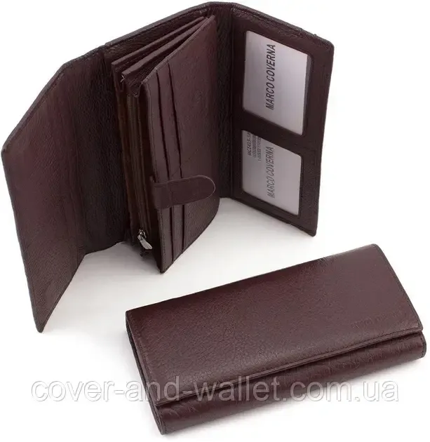 Коричневий жіночий гаманець з блоком для карток Marco Coverna MC-1415 Київ - фото 1