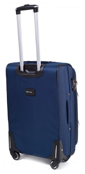 Валіза тканинна WINGS 6802 велика 75 см темно-синя 4 колеса Київ - фото 2