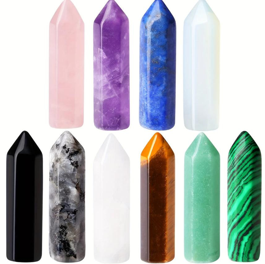 Набор из 10 шт. натуральных кристаллов в мешочке – для декора, медитаций и оберегов. Киев - изображение 1