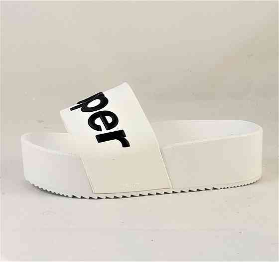 Шльопанці Тапочки Білі Сланці на Танкетці Жіночі (розміри: 36,37,38,39,40,41) — 11-2 Дніпро