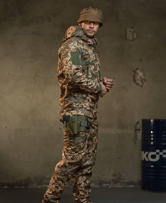 Демисезонный тактический костюм Cофтшел Softshell Rocket НП4862 (Пиксель) S Киев - изображение 2