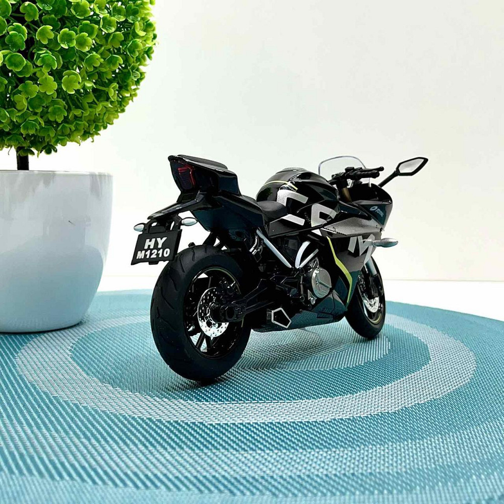 Мотоцикл металопластиковий звуки підсвічування гумові шини рухомі елементи 1:12 Чорний (BG 36-480) Чернігів - фото 2