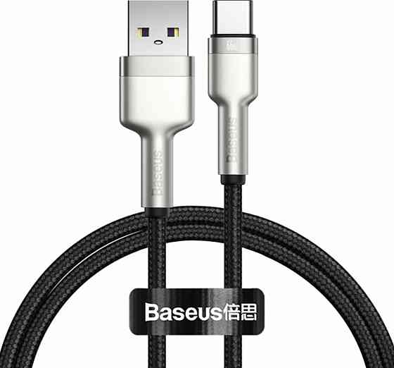 Кабель Baseus Cafule Series Metal Data Cable USB to Type-C 66W 1m Black Київ