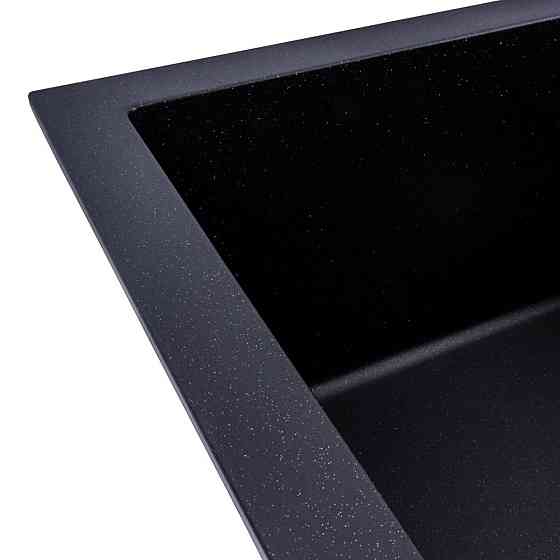 Гранітна мийка для кухні VALESO SOLID 7843 матова Чорний металік Коломыя