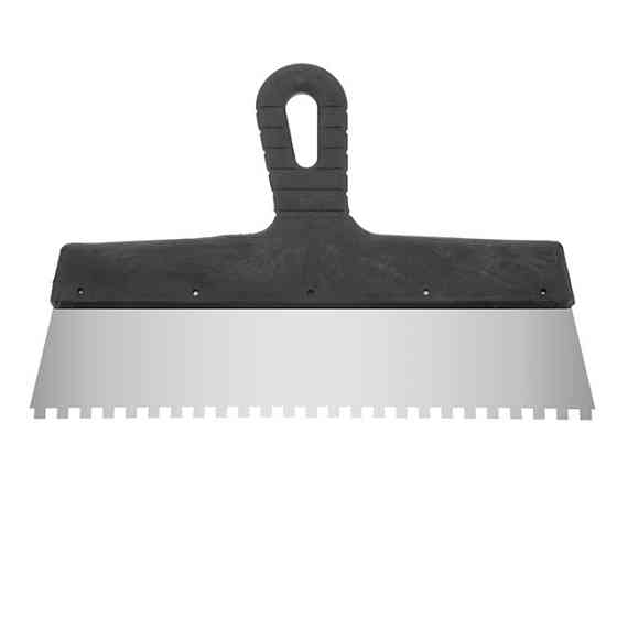 Шпатель із нержавіючої сталі, 300 мм, зуб: 6×6 мм INTERTOOL KT-2306 Київ