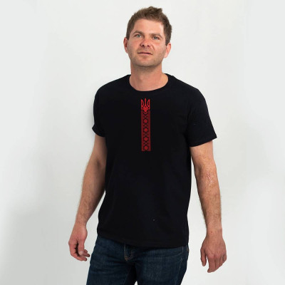 Футболка Sol's Regent Вишиванка стрічкою чорний XL (11380309/312XL) Винница - изображение 1