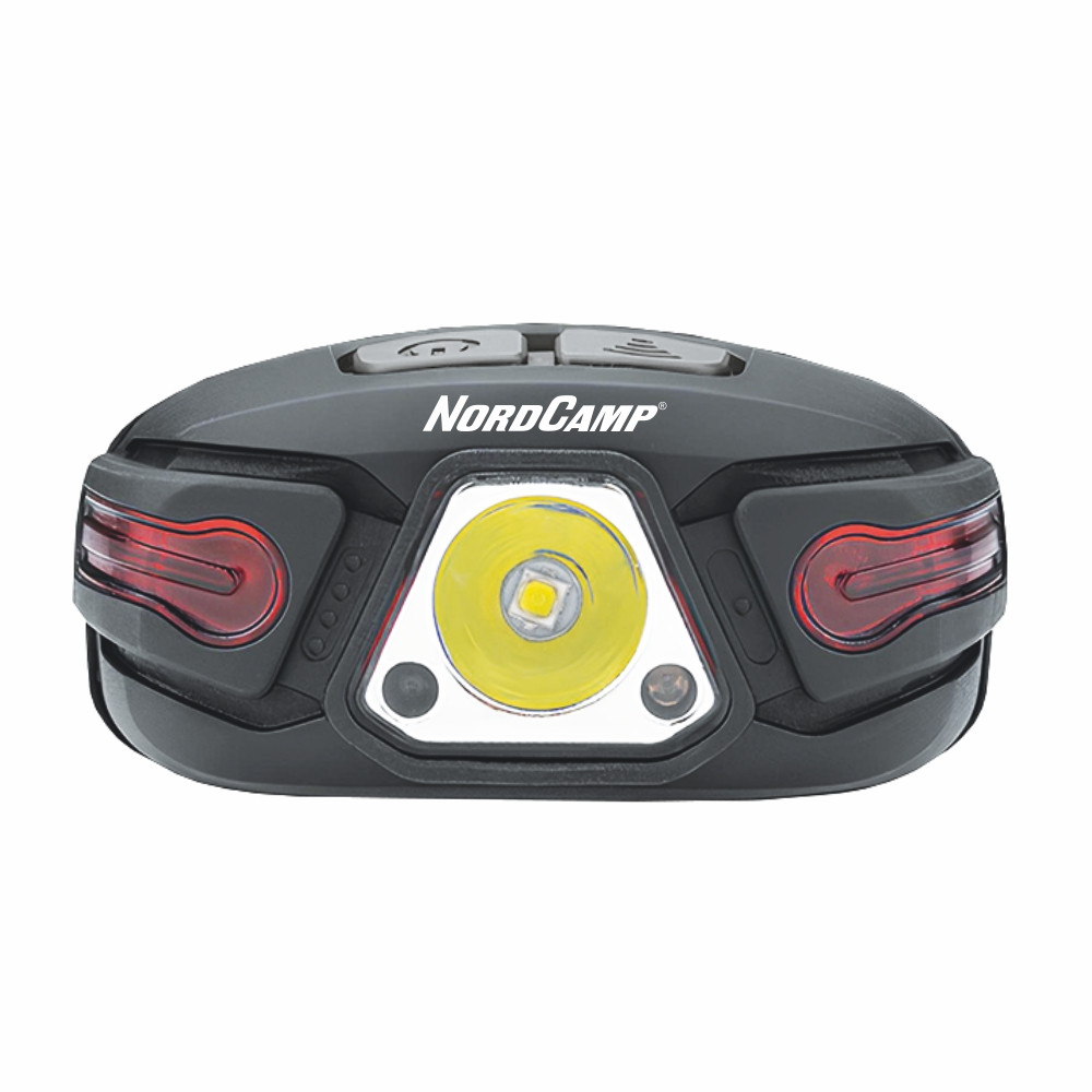 Ліхтар налобний Nord Camp 250Lm, 5W LED, 850mAh, з сенсором білий/червоний Львів - фото 2