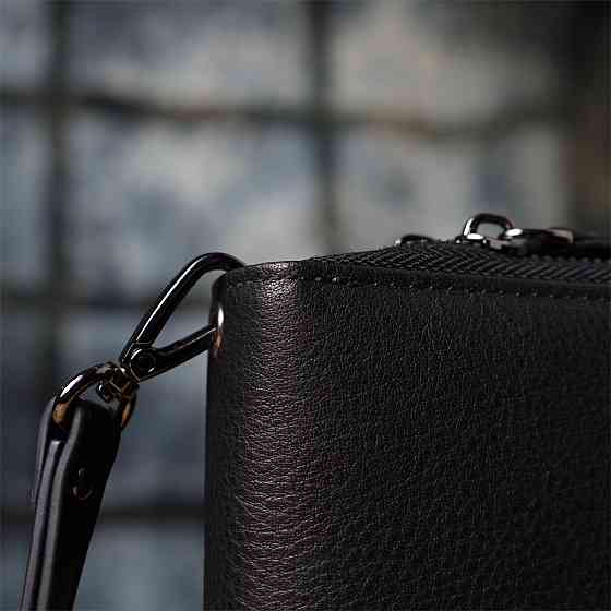 Цікавий чоловічий клатч із натуральної шкіри Чорний (Vintage) Київ