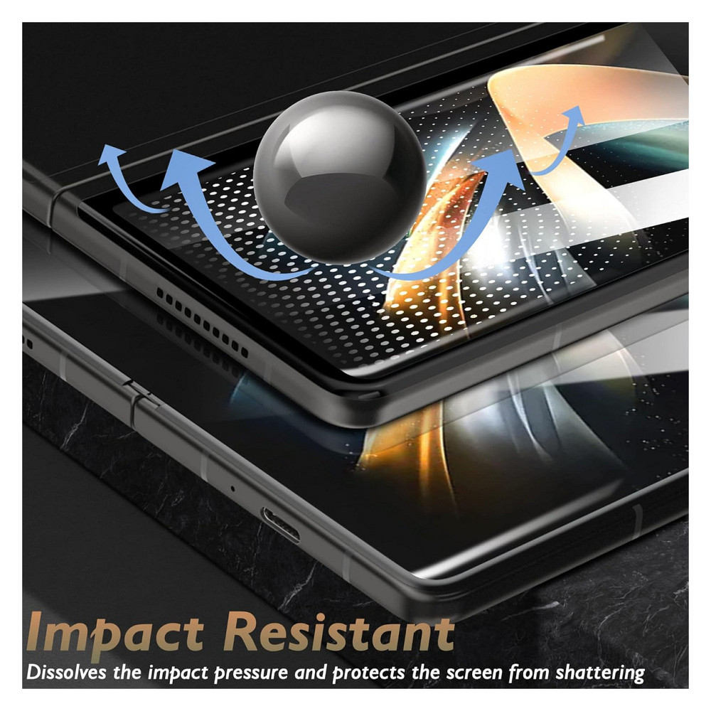 Захисна плівка накладка Orzero для Samsung Galaxy Z Fold 4 5G TPU 4 шт 2 внутрішні 2 зовнішні Антицарапини самовідновна Київ - фото 5