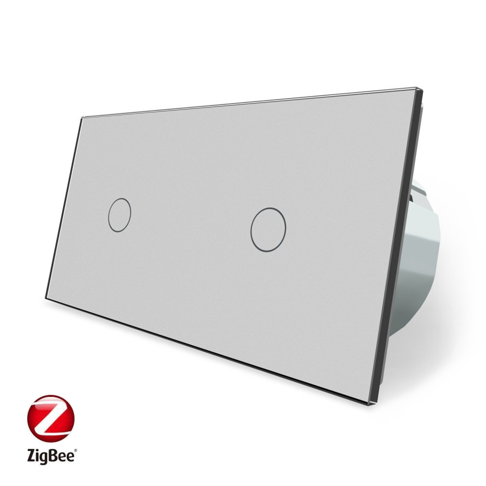 Розумний сенсорний ZigBee вимикач 2 сенсора (1-1) Livolo сірий (VL-C701Z/C701Z-15) Коломыя - изображение 7