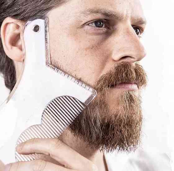 Шаблон для бороды трафарет для бороды и усов триммер для бороды черный Киев