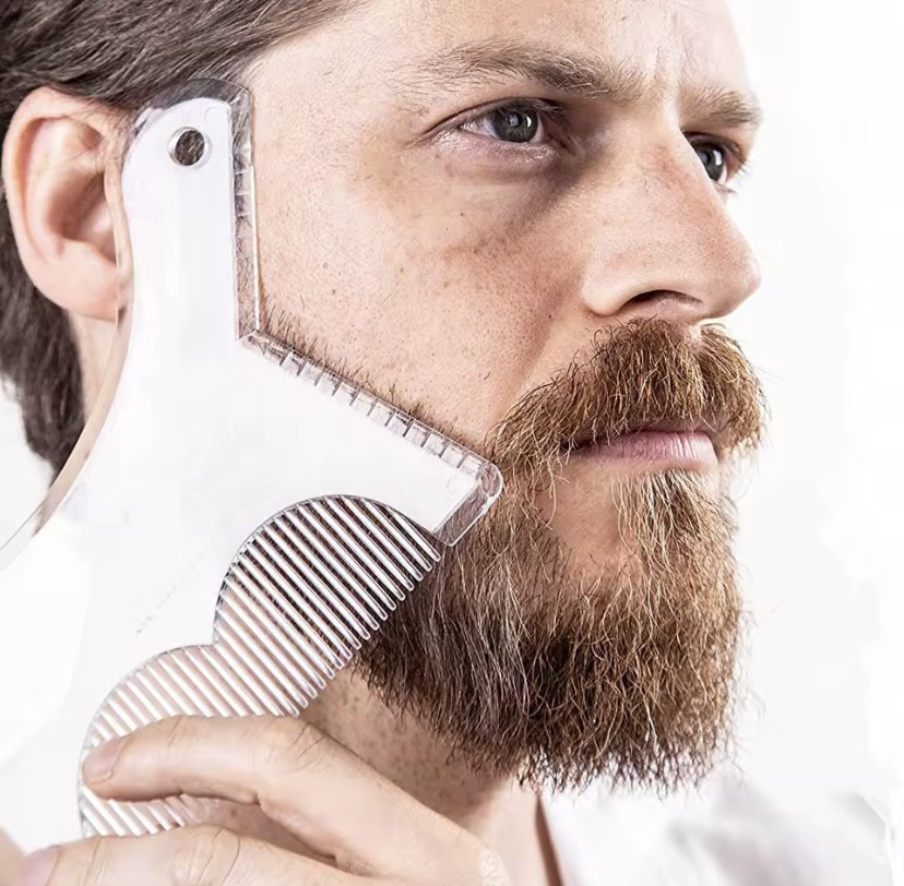 Шаблон для бороды трафарет для бороды и усов триммер для бороды черный Киев - изображение 5