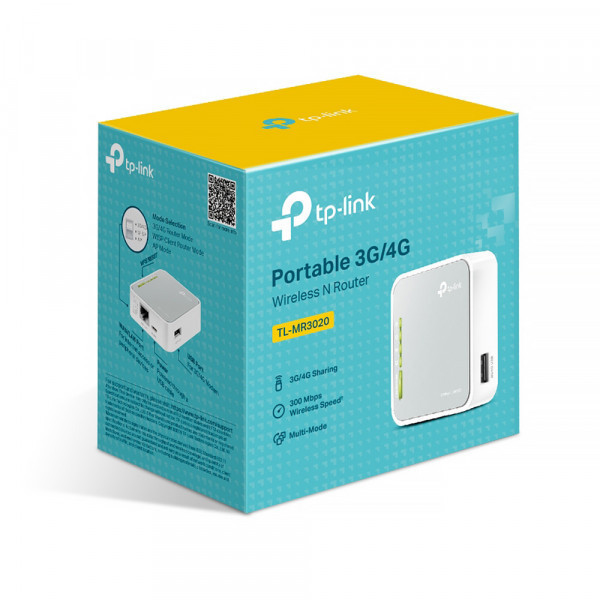 Маршрутизатор TP-Link TL-MR3020, N300 1xFE LAN/WAN 1xUSB2.0 for 3G/4G/LTE (TL-MR3020) Київ - фото 3