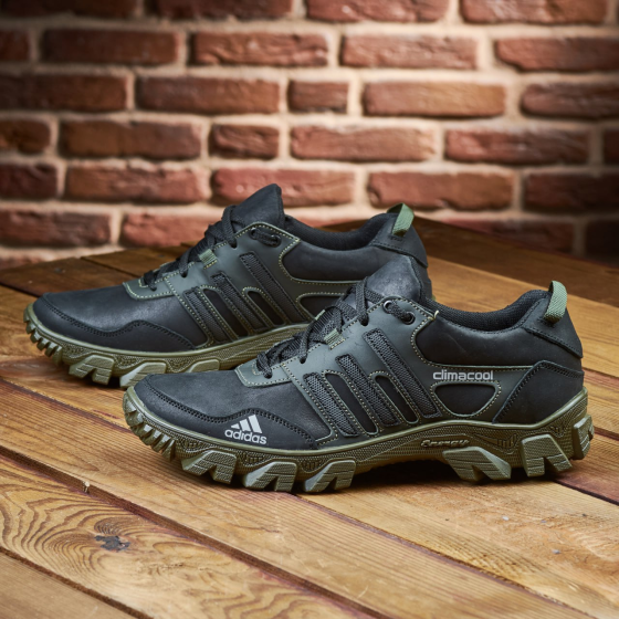 Чоловічі шкіряні кросівки Весна-осінь A 30 ч- Олива Харьков