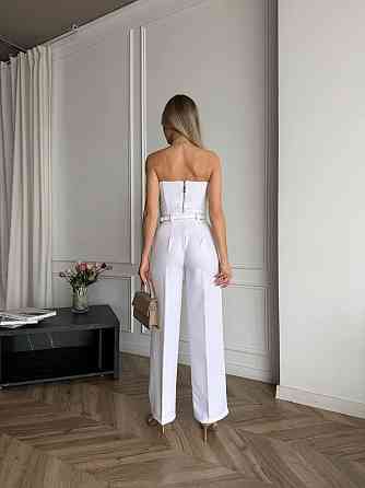 Жіночий класичний брючний костюм двійка: корсет і штани костюмка Одеса