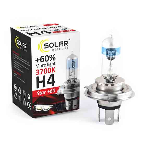 Галогенова лампа Solar H4 12V 60/55W P43t-38 Starlight +60% 1234 Львів