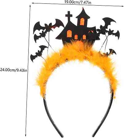 Обруч для волосся Toddmomy Halloween чорний роги аксесуар на голову на Хелловін карнавальний для дівчат Київ