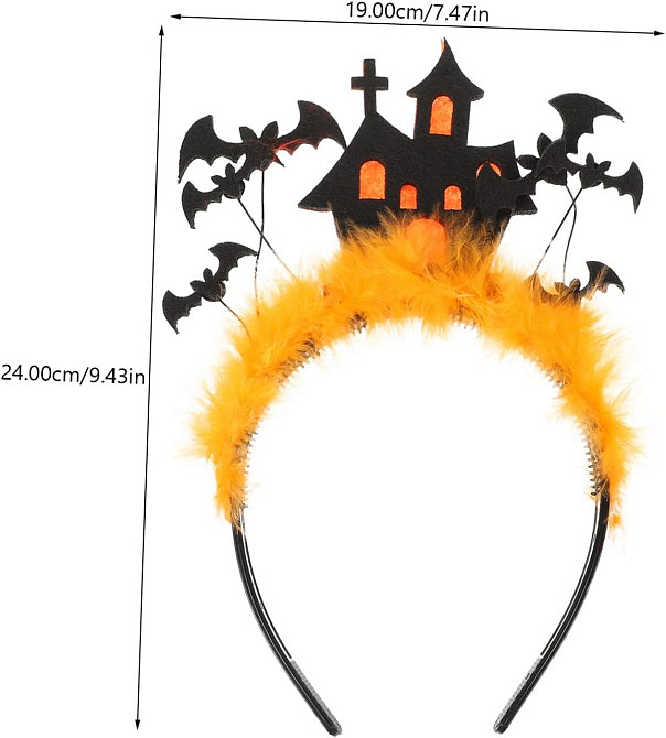 Обруч для волосся Toddmomy Halloween чорний роги аксесуар на голову на Хелловін карнавальний для дівчат Київ - фото 4