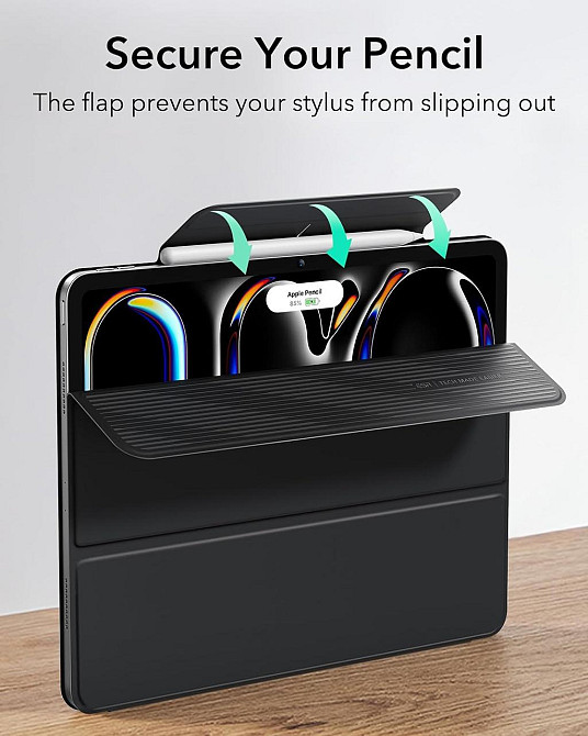 Чехол ESR Rebound Case для iPad Air 10.9 (2020) черный Trifold магнитный с креплением для Pencil Киев - изображение 2