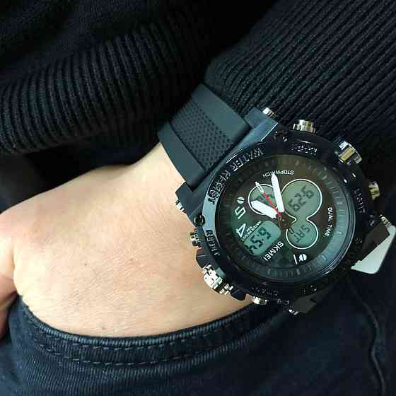 Годинники для військовослужбовців SKMEI 2065BKWT, Тактичний військовий годинник для ЗСУ NA-34 Львів