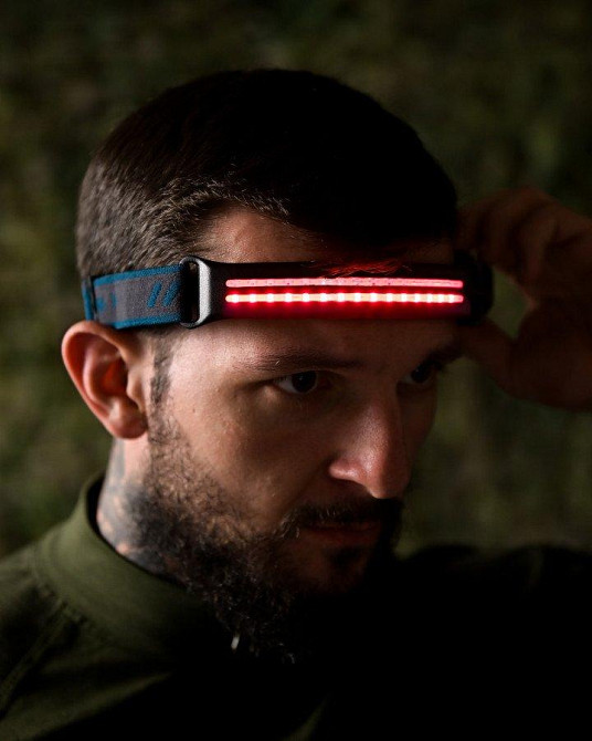 Налобний сенсорний ліхтарик червоного світіння W690-2 ПП7740 Одеса - фото 1