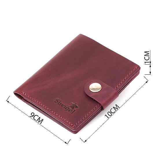 Женское матовое кожаное портмоне Shvigel 16478 Вишневый Киев