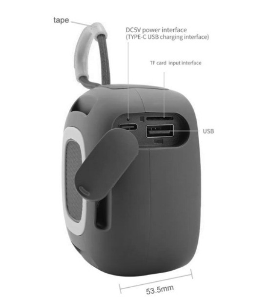 Портативная беспроводная колонка TG659, Bluetooth, Black Днепр - изображение 3