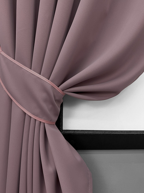 Комплект коротких штор VR-Textil Блекаут Midnight № 1679ш Пудровий 140х170 см 2 шт (35-0459) Київ - фото 4