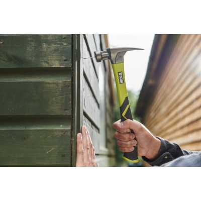 Молоток Ryobi RH16FSS, 450г, рукоятка зі скловолокна, цвяходер, магнітний тримач (5132005333) Винница - изображение 7