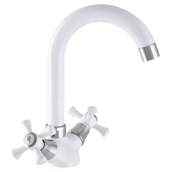 Кухонний змішувач білий Mixxus Omega 275 (MI2767) Київ