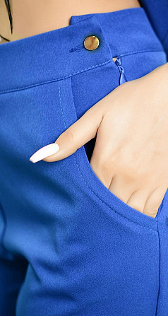 Стильный брючный костюм с натуральными пёрышками (40) Киев - изображение 4